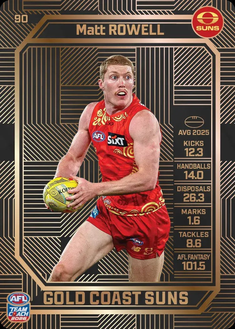 Matt Rowell, #90, Bronze, 2026 Teamcoach AFL