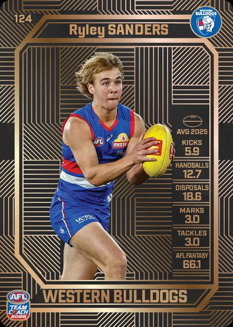 Ryley Sanders, #124, Bronze, 2026 Teamcoach AFL