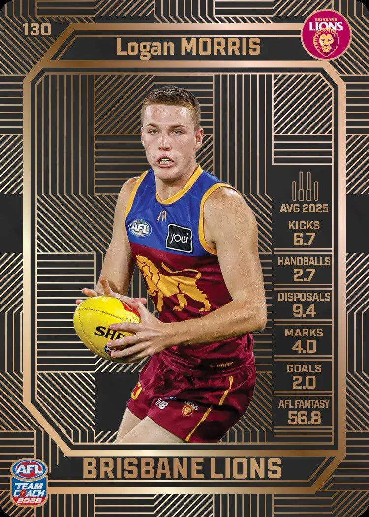 Logan Morris, #130, Bronze, 2026 Teamcoach AFL