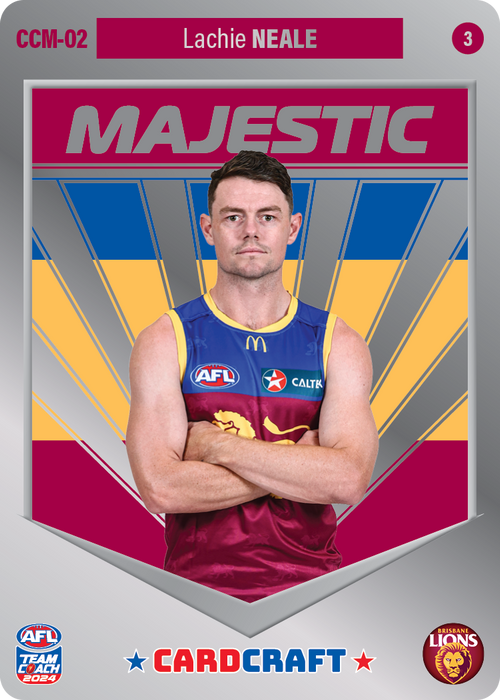 Lachie Neale, CCM-02-3, Majestic Card Craft, 2024 Teamcoach AFL