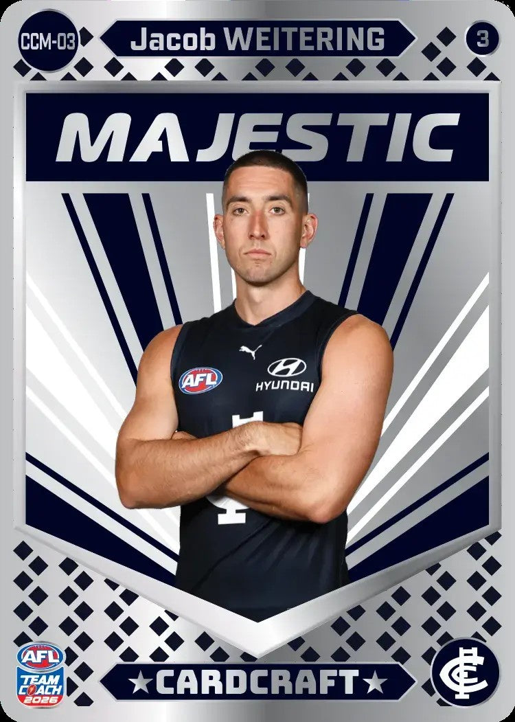 Jacob Weitering, CCM-03-3, Majestic Card Craft, 2026 Teamcoach AFL