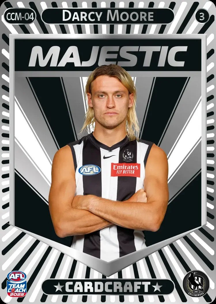 Darcy Moore, CCM-04-3, Majestic Card Craft, 2025 Teamcoach AFL