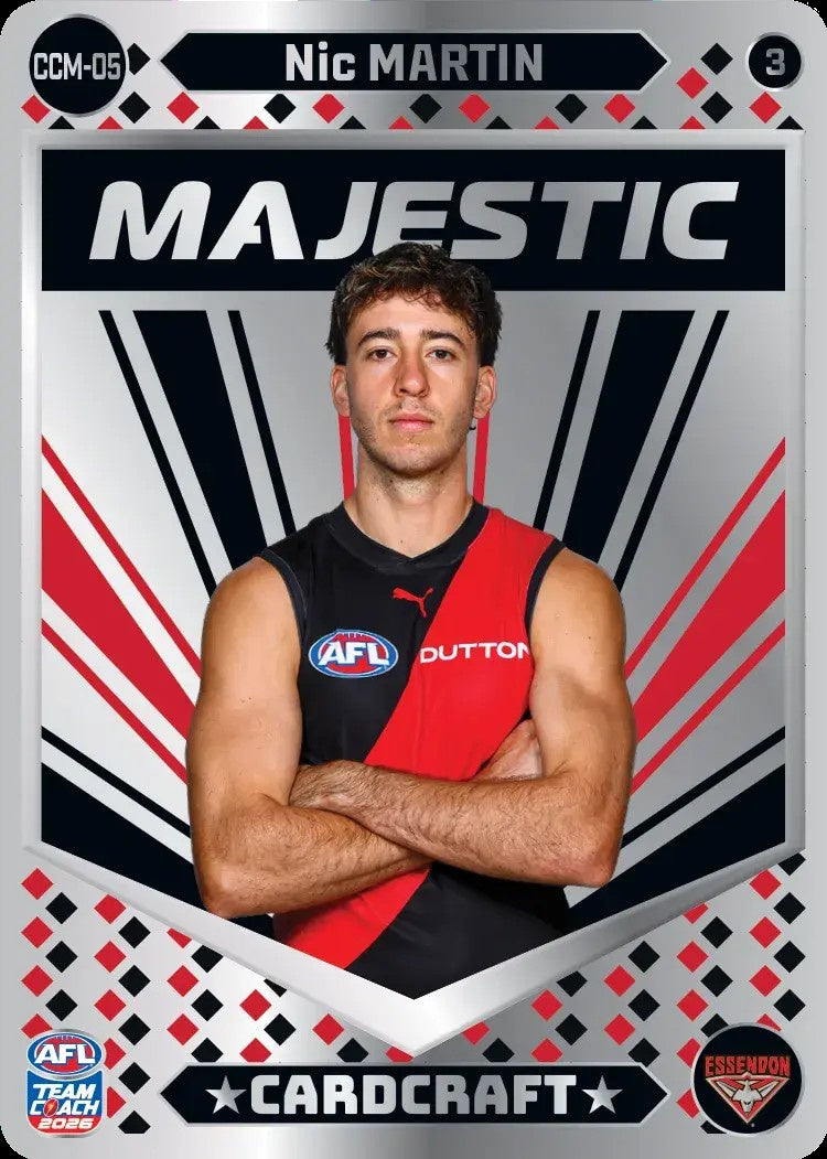 Nic Martin, CCM-05-3, Majestic Card Craft, 2026 Teamcoach AFL