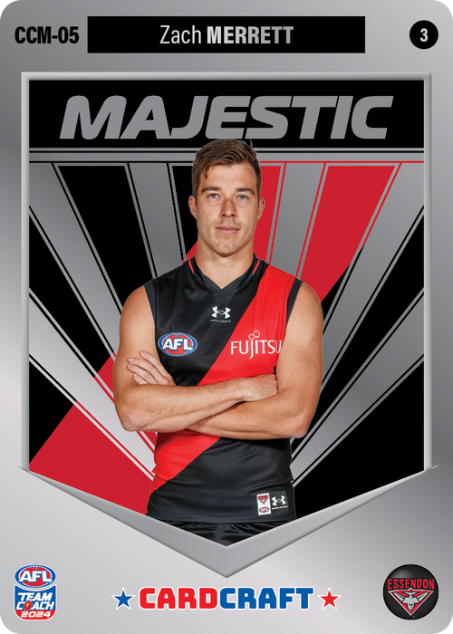 Zach Merrett, CCM-05-3, Majestic Card Craft, 2024 Teamcoach AFL