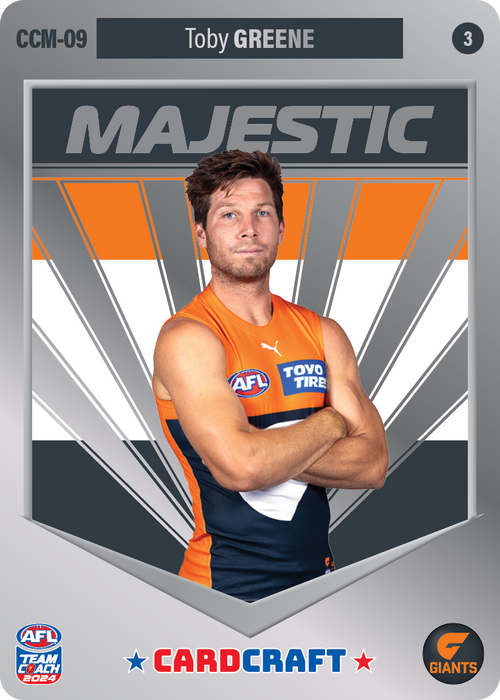 Toby Greene, CCM-09-3, Majestic Card Craft, 2024 Teamcoach AFL