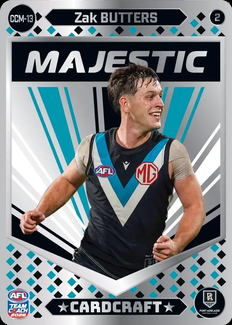 Zak Butters, CCM-13-2, Majestic Card Craft, 2026 Teamcoach AFL
