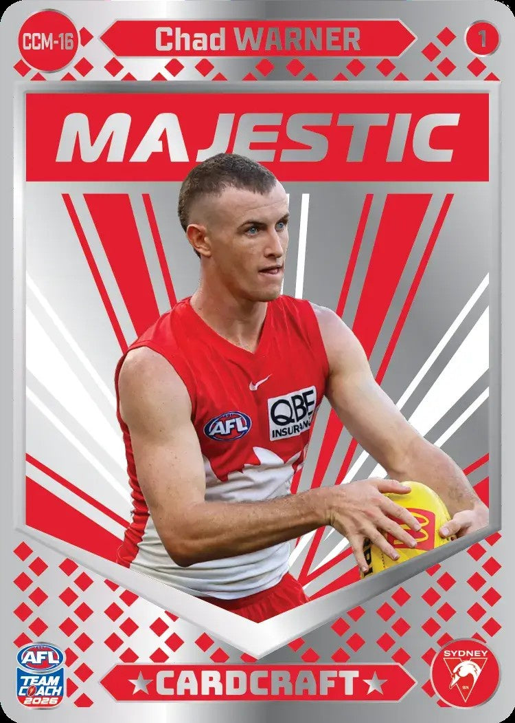 Chad Warner, CCM-16-1, Majestic Card Craft, 2026 Teamcoach AFL