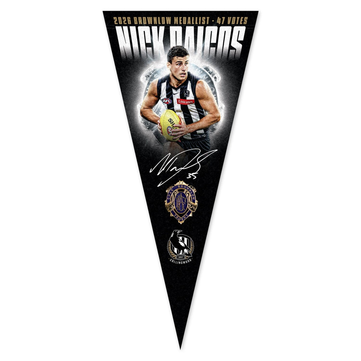 Nick Daicos 2026 Brownlow Medallist Wall Pennant