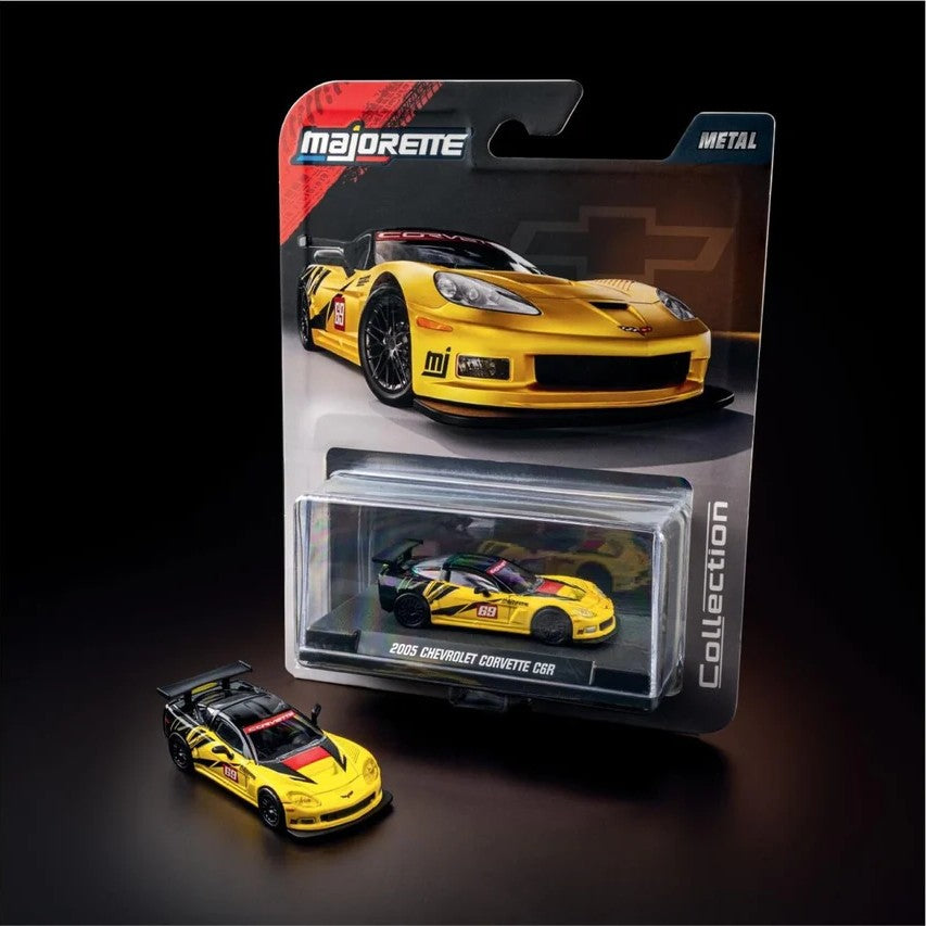2005 Chevrolet Corvette C6 R - #69 Yellow/Black- Majorette: Collection, 1:64 Scale Diecast Car
