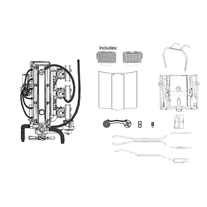 LC/LJ 6 Cylinder Engine with Triple Carbs, 1:24 Scale Plastic Model Kit