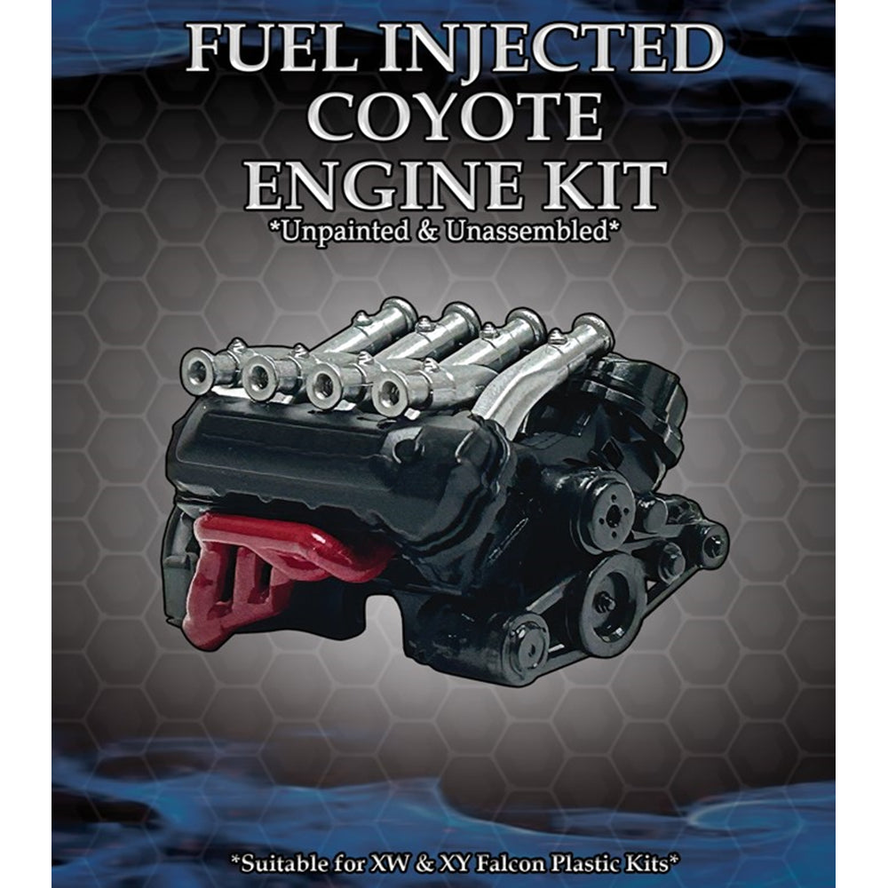 Ford XW/XY Fuel Injeted Coyote Engine, 1:24 Scale Plastic Model Kit