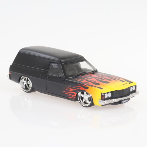 Black with Flames HJ Holden Panelvan, SPECTRA RIDES, 1:24 Scale Plastic Model