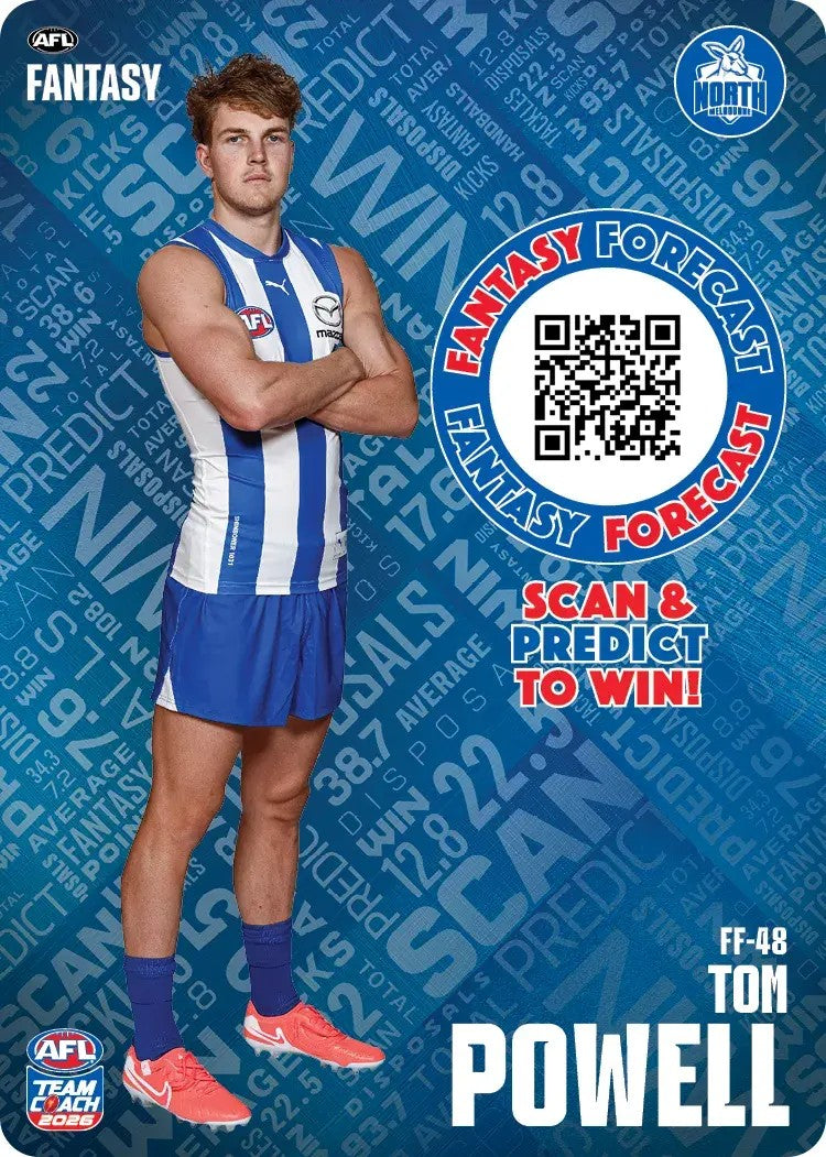 2026 Teamcoach AFL Fantasy Forecast - Cards 1 to 72 - Pick Your Card