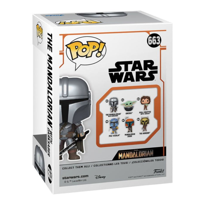 Star Wars: Mandalorian - Mandalorian with Dark Saber Pop! Vinyl