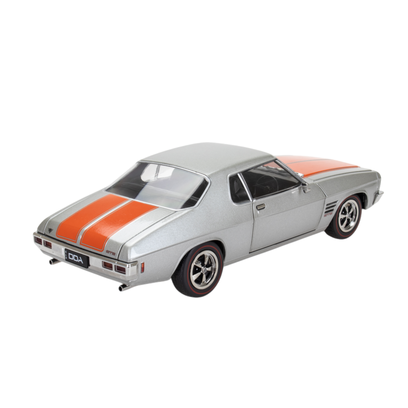 Silver w/Orange Stripe Holden HQ GTS Monaro, 1:24 Scale Diecast