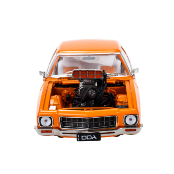 Orange Supercharged 2 Door Holden HQ, 1:24 Scale Diecast