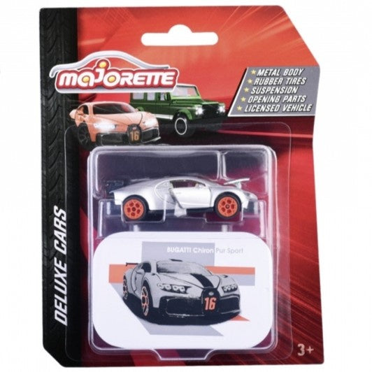 Bugatti Chiron Pur Sport - Silver, Majorette - Deluxe Car, 1:64 Scale Diecast Car
