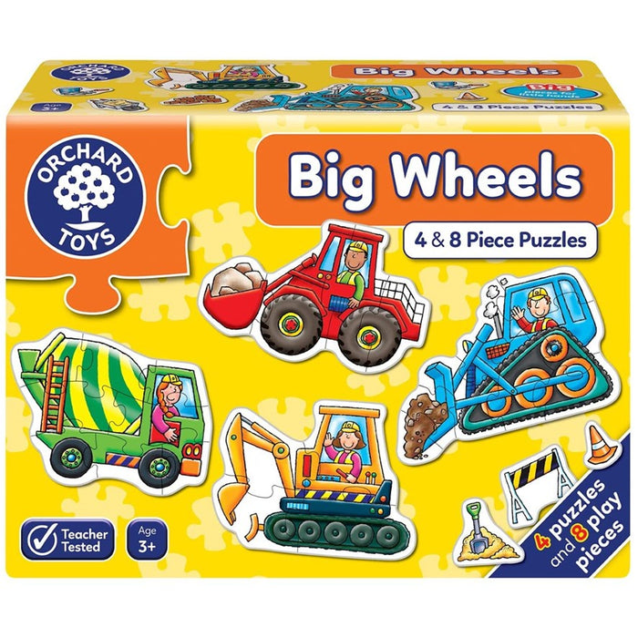 Orchard Jigsaw - Big Wheels, 4 & 8 Piece Puzzles