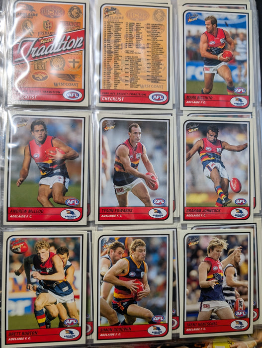 2005 Select AFL Tradition Official Collector Album & 162 Card Set