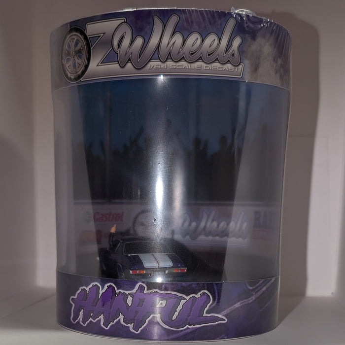 Oz Wheels Purple Hanful Holden Monaro Skid in Cylinder, 1:64 Scale Diecast