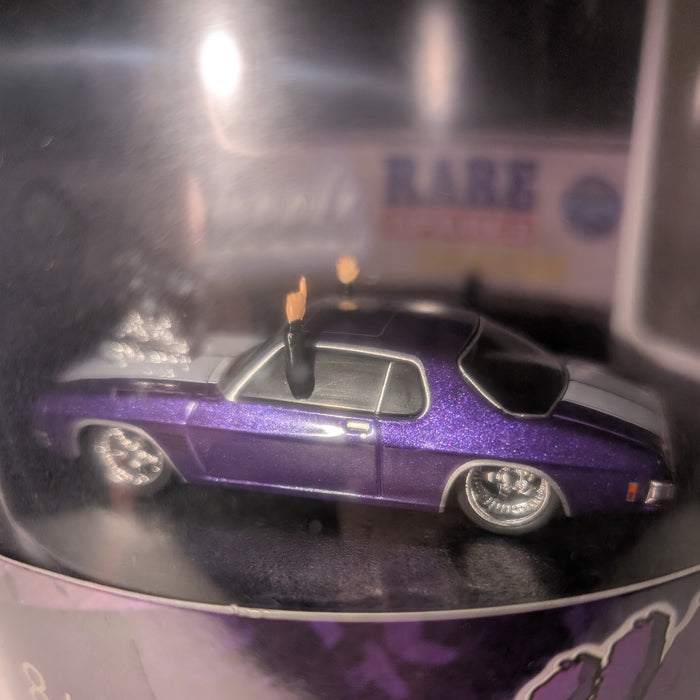 Oz Wheels Purple Hanful Holden Monaro Skid in Cylinder, 1:64 Scale Diecast