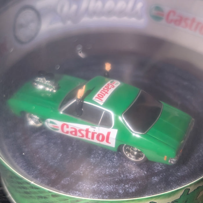 Oz Wheels Castrol Hanful Holden Monaro Skid in Cylinder, 1:64 Scale Diecast