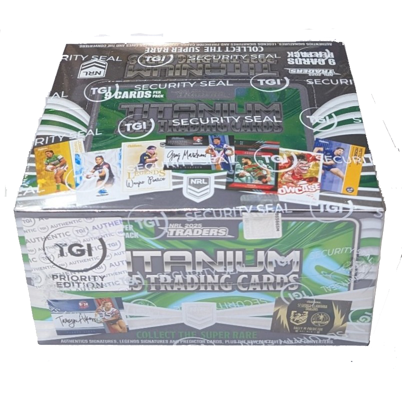 PRIORITY: 2025 TLA Traders Titanium NRL Rugby League Sealed Box