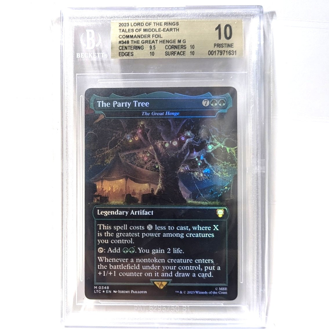 Party Tree, The Great Henge, Commander Foil, 2023 MTG Lord of the Rings Tales of Middle Earth, BGS 10