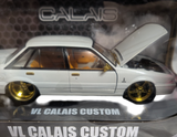 CHASE VERSION: Metallic White Custom Holden VL Calais, 1:24 Scale Diecast Car
