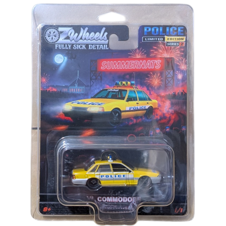 Oz Wheels, 1986 Holden VL Commodore POLICE, Fully Sick Detail FSD's Series 2 - 1:64 Scale Diecast - MAX 2 Per Customer