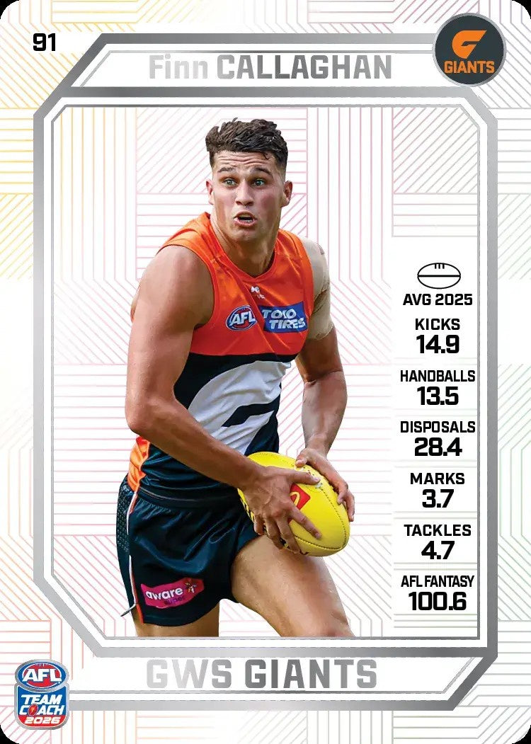 Finn Callaghan, PEARL Parallel, 2026 Teamcoach AFL