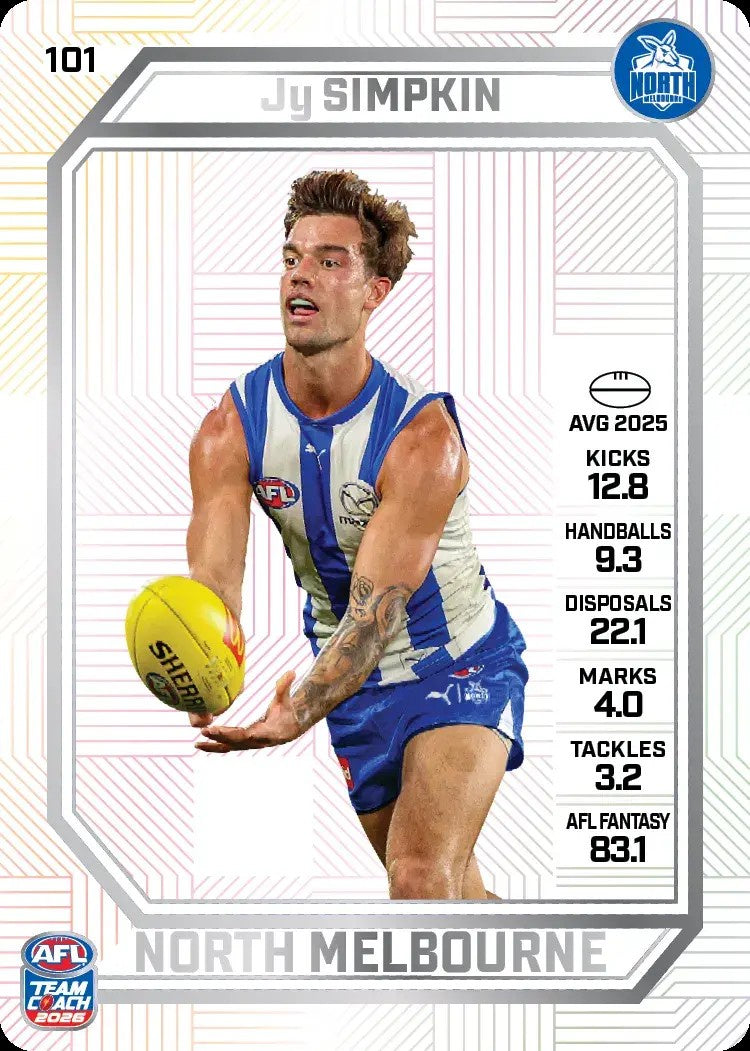 Jy Simpkin, PEARL Parallel, 2026 Teamcoach AFL