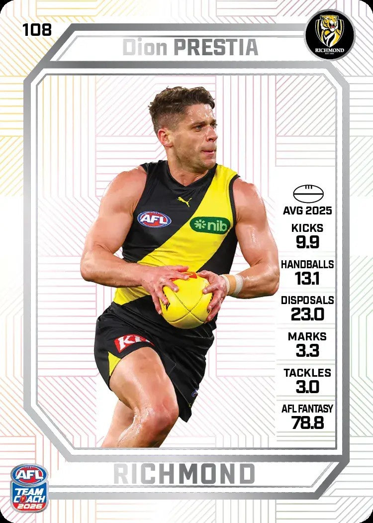 Dion Prestia, PEARL Parallel, 2026 Teamcoach AFL