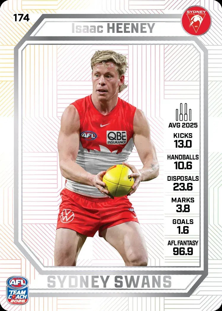 Isaac Heeney, PEARL Parallel, 2026 Teamcoach AFL