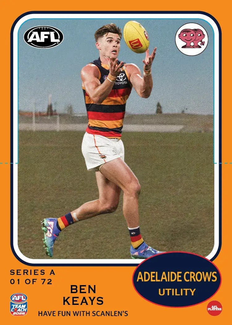 2026 Teamcoach AFL Scanlens Die-Cut - Cards 1 to 72 - Pick Your Card