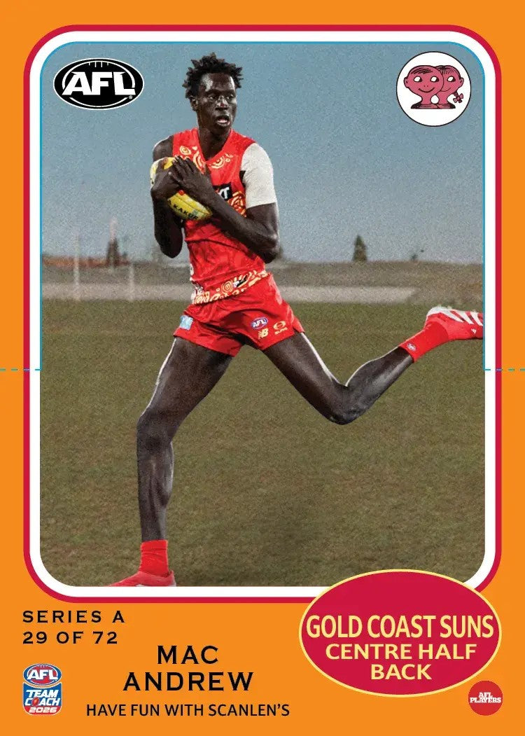 2026 Teamcoach AFL Scanlens Die-Cut - Cards 1 to 72 - Pick Your Card