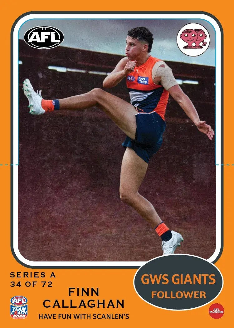 2026 Teamcoach AFL Scanlens Die-Cut - Cards 1 to 72 - Pick Your Card