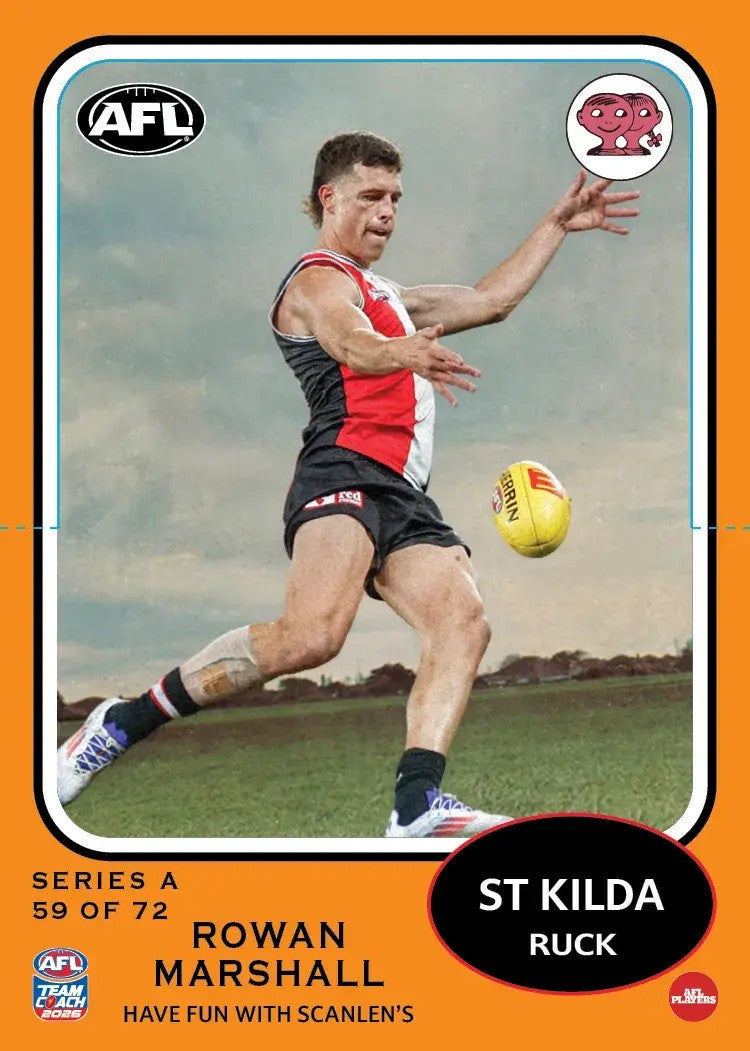 2026 Teamcoach AFL Scanlens Die-Cut - Cards 1 to 72 - Pick Your Card