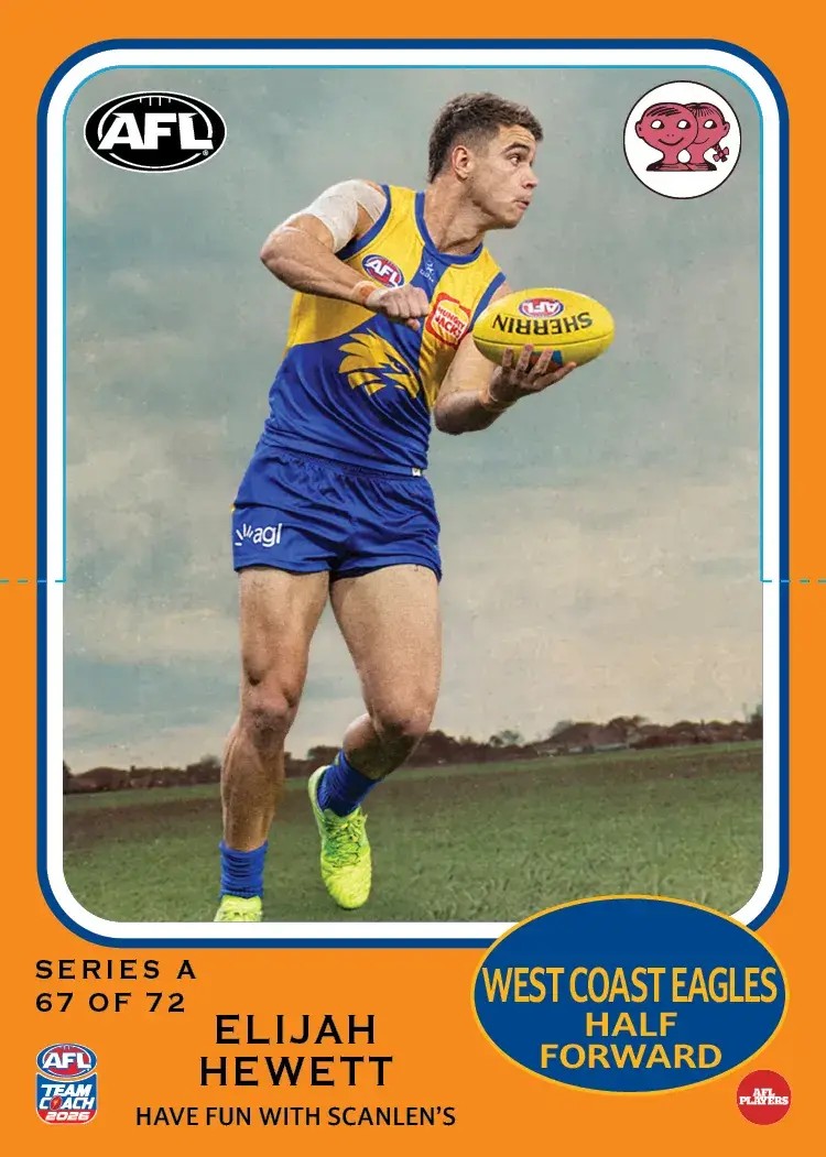 2026 Teamcoach AFL Scanlens Die-Cut - Cards 1 to 72 - Pick Your Card