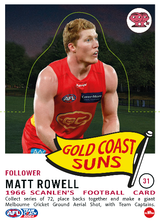 2024 Teamcoach AFL Scanlens Die-Cut - Cards 1 to 72 - Pick Your Card