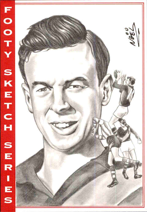 John Coleman, B&W Footy Sketch Series, 1 of 1, by Noel Bruzzese