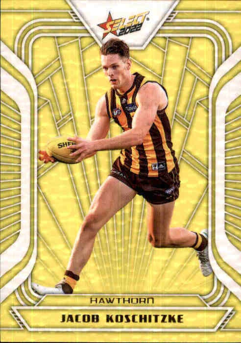 Jacob Koschitzke, Fractured Acid Yellow, 2022 Select AFL Footy Stars Jumbo