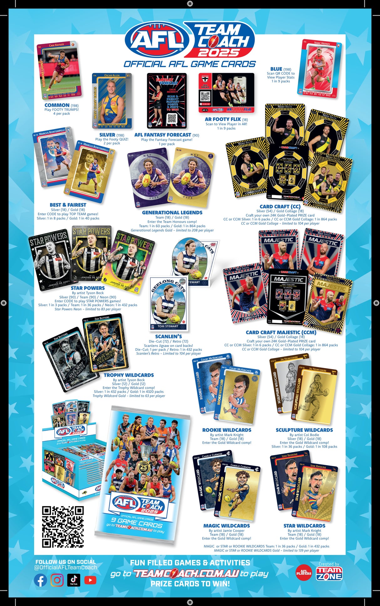 2025 Teamcoach AFL 36 pack Box - MAX 2 PER CUSTOMER