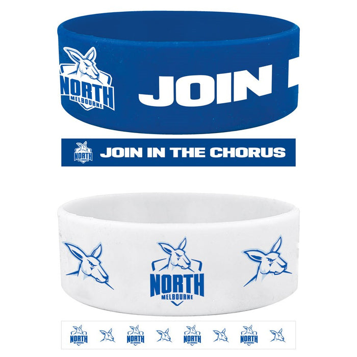 North Melbourne Kangaroos Set of 2 Wrist Bands