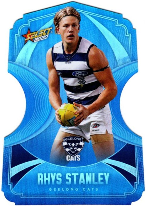 Rhys Stanley, Ice Blue Diecuts, 2020 Select AFL Footy Stars