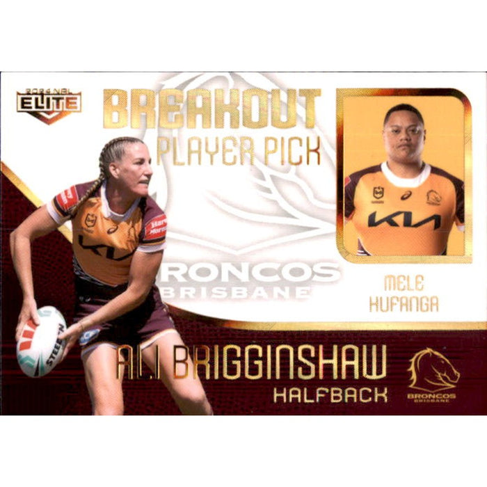 Ali Brigginshaw, Breakout Player Pick, 2024 TLA Elite NRL Rugby League