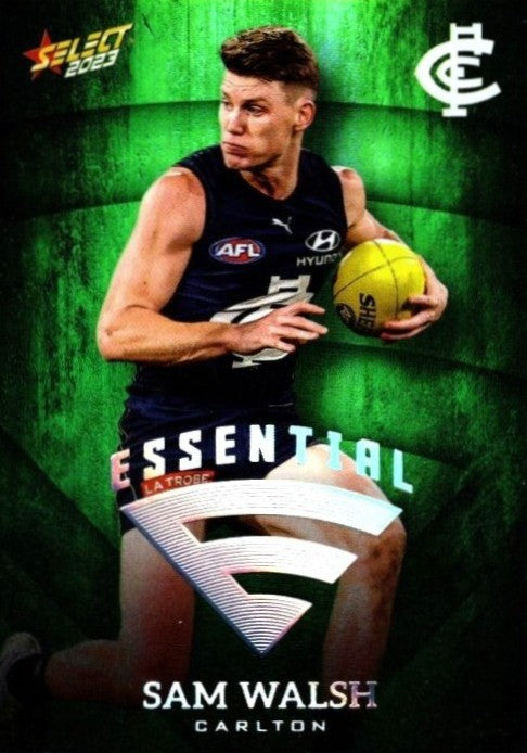 Carlton Blues Team Set, Emerald Green Essential, 2023 Select AFL Footy Stars