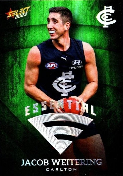 Carlton Blues Team Set, Emerald Green Essential, 2023 Select AFL Footy Stars