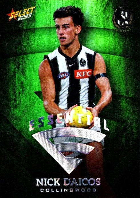 Collingwood Magpies Team Set, Emerald Green Essential, 2023 Select AFL Footy Stars