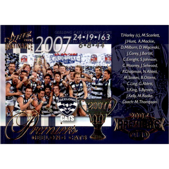 Geelong Cats 2007 Premiership Commemorative, 2020 Select AFL Dominance